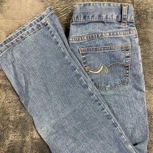 Circo Jeans Girls Size 10 Blue Straight Leg Ramie Blend F00001746